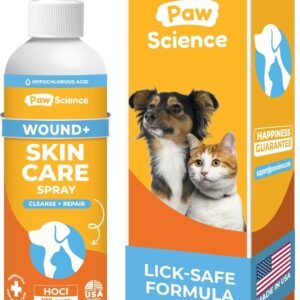 Skin & Wound Care Spray for Dogs & Cats – Lick-Safe Antiseptic Healing Aid, Itch Relief & Skin Repair Treatment for Hot Spots, Rashes, Cuts, Burns, & Irritation