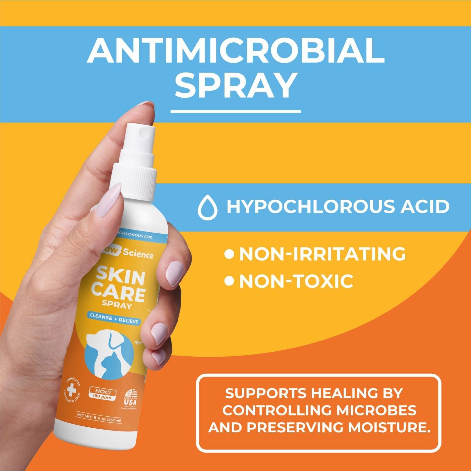 Skin & Wound Care Spray for Dogs & Cats – Lick-Safe Antiseptic Healing Aid, Itch Relief & Skin Repair Treatment for Hot Spots, Rashes, Cuts, Burns, & Irritation - Image 2