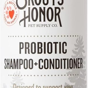 Skout’s Honor Probiotic Natural Dog Shampoo and Conditioner with Avocado Oil & Omega-3s, Gentle Puppy Shampoo, Hydrating Dog Conditioner, 97% Natural, Paraben & Sulfate-Free, Cruelty-Free, 16 oz