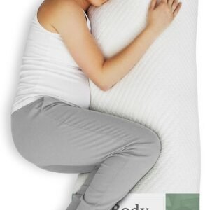 Snuggle-Pedic Body Pillow for Adults, Cozy Comfort Down Alternative Pregnancy Pillows - Soft, Supportive, Breathable Side Sleepers Maternity Pillow - Long Cuddle Pillow for Bed, 20x54 Full Body Pillow