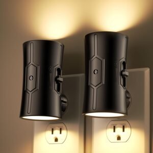 Sujeet LED Night Lights Plug into Wall, Bright Night Light, Dusk to Dawn Sensor, Soft White 3000K, 0-100LM Adjustable Brightness, Dimmable Nightlights for Hallway, Bathroom Bedroom Kitchen, 2 Pack