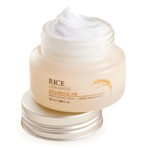 The Face Shop Rice Ceramide Cream, Hydrating Face Moisturizer, for Dry & Combination Skin, Lightweight, Fast-absorbing, 1.69 fl. oz.