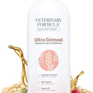 Veterinary Formula Smart Coat Complex Ultra Oatmeal Moisturizing Conditioner for Dogs, 17 Fl oz – with Colloidal Oatmeal & Jojoba – Leaves Coat Soft, Shiny, Hydrated, Strong, with Long-Lasting Scent