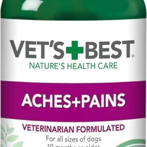 Vet’s Best Aches + Pains Dog Supplement, Vet Formulated for Dog Occasional Discomfort and Hip and Joint Support, 50 Chewable Tablets
