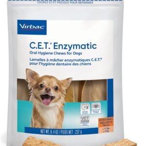 Virbac C.E.T. Enzymatic Oral Hygiene Chews for Dogs Beef 8.4 Ounces