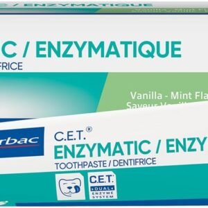 Virbac C.E.T.® Enzymatic Toothpaste| Tartar & Plaque Control for Fresh Breath | Pet Dental Care Toothpaste |Vanilla Mint Flavor, 2.5 oz