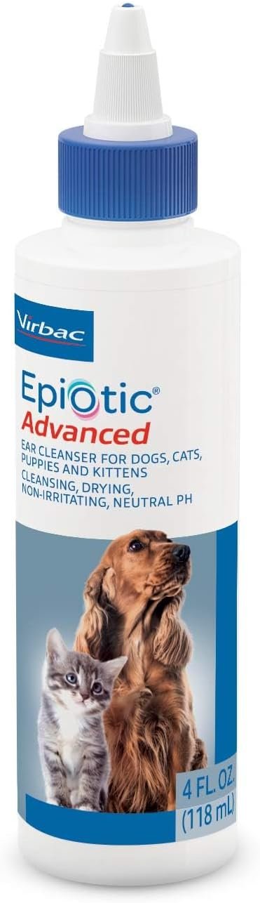 Virbac EPIOTIC® Advanced Ear Cleanser | Powerful and Gentle Cleanser For Dogs and Cats of all ages, 4 oz