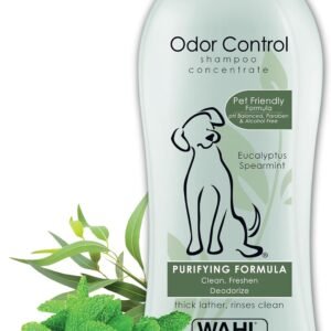 Wahl USA Odor Control Shampoo for Dogs & Pets - Eucalyptus & Spearmint Animal Deodorizer for Cleaning & Freshening – 24 Oz - Model 820003A