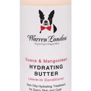 Warren London Hydrating Butter Leave in Pet Conditioner for Dogs | Lotion for Skin and Coat | Aloe Puppy & Dog Conditioner for Hair Detangler, Dry Skin, & Pet Fur Dandruff | Made in USA | Guava 8oz