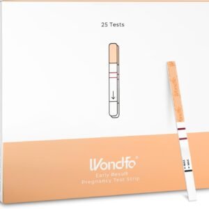 Wondfo Early Result Pregnancy Test Strips - Get Results 6 Days Sooner Than Missed Period-Sensitive and high-Accuracy HCG Testing Kit at 10 MIU/ml Cut-Off -[25 Packs]