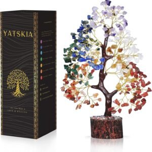 YATSKIA 7 Chakra Tree of Life - Crystals and Healing Stones | Birthday Gifts for Women | Crystal Tree for Positive Energy | Home Office Decor | Spiritual Gifts for Women