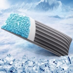 ZonLi Cooling Body Pillow for Adults, Long Pillow with Memory Foam Adjustable, Firm Support Body Pillow for Side Sleeper, Pregnant, Back Pain Relief, Washable Pillowcase, 20x54 inch, Grey