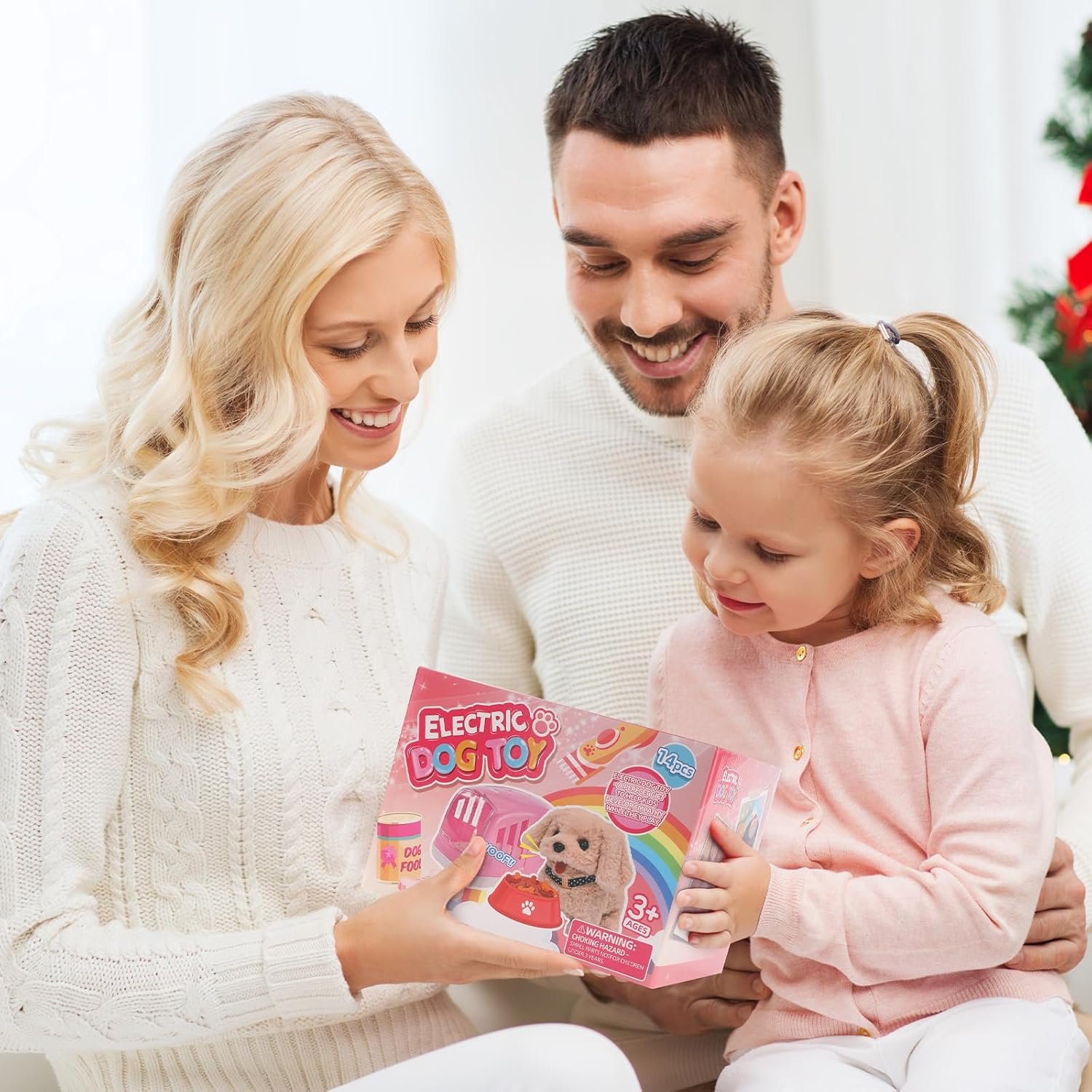 14PCS Dog Toys for Kids, Walking Barking Electronic Interactive Plush Puppy Toy with Carrier and Accessories, Pet Care Toy Set for Kids, for Girls and Boys 3 4 5 6+ Year Old - Image 3