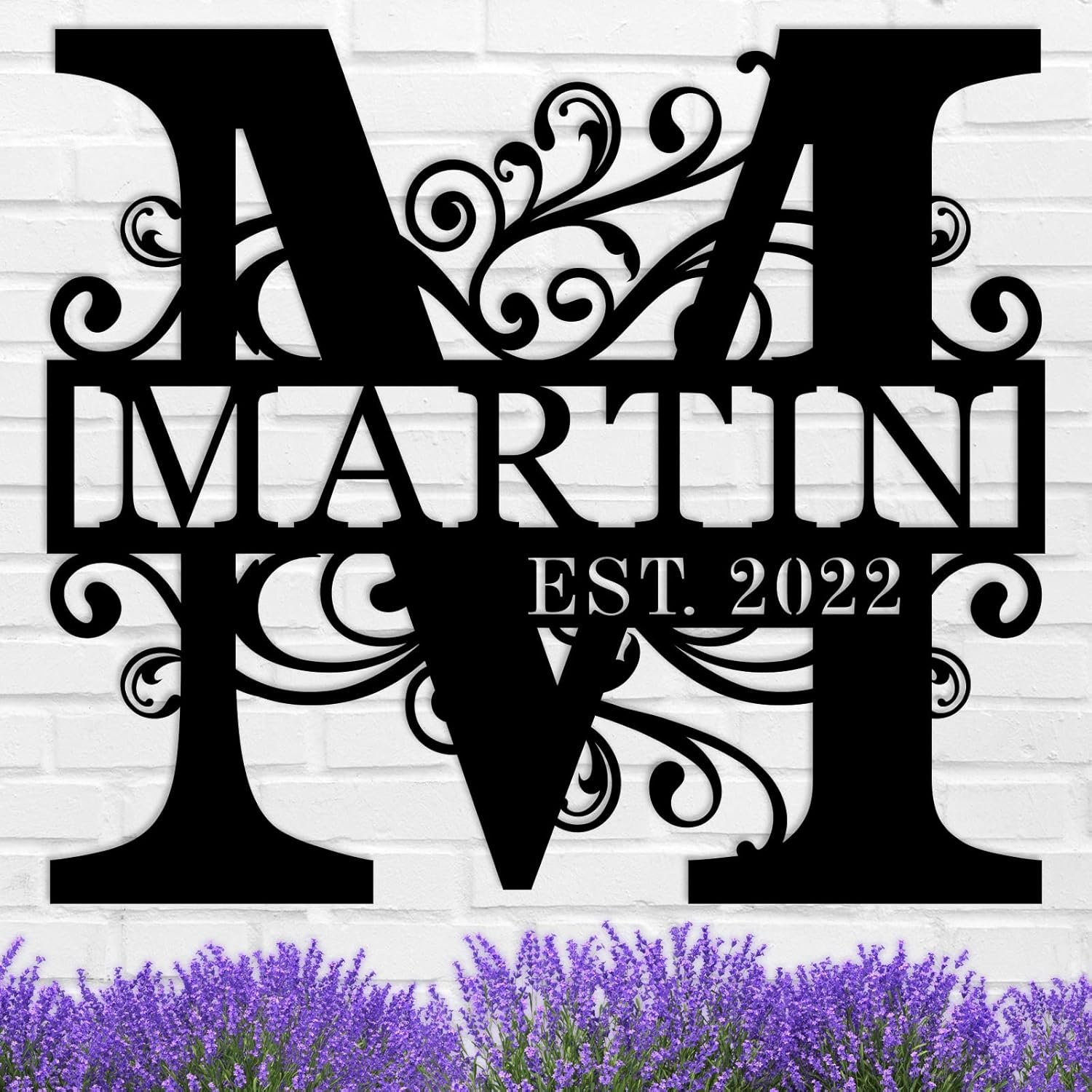 Custom Metal Family Name Sign with Initials and Established Date, Personalized Last Name Plaque for Wall Decor, Housewarming Wedding Gift, Home Office Art - Image 7