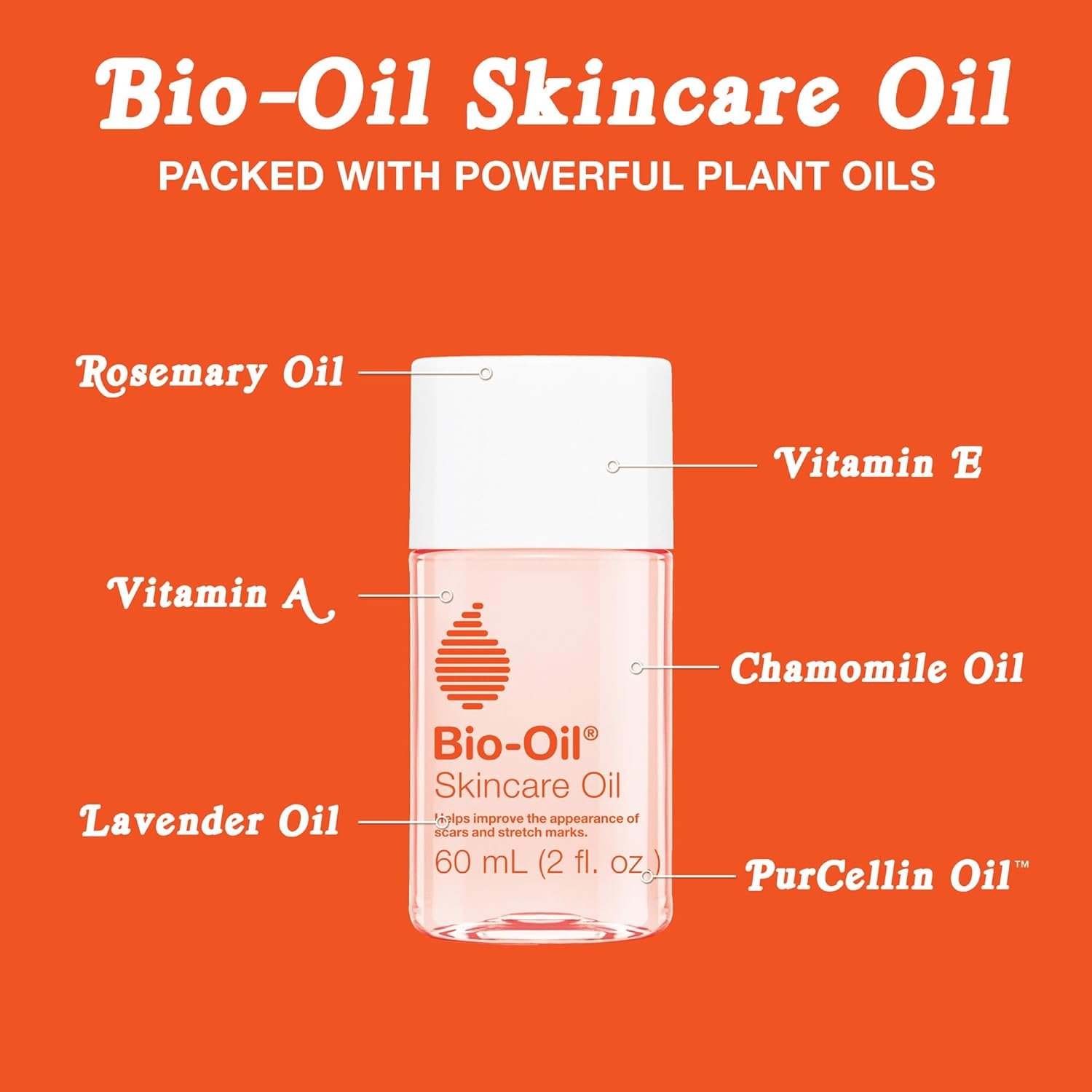 Bio-Oil Skincare Body Oil Serum, Face and Body Moisturizer with Vitamin E & A, for Scars, Stretch Marks, Sensitive Skin, All Skin Types, Dermatologist Recommended, Non-Comedogenic, 2 Oz - Image 3