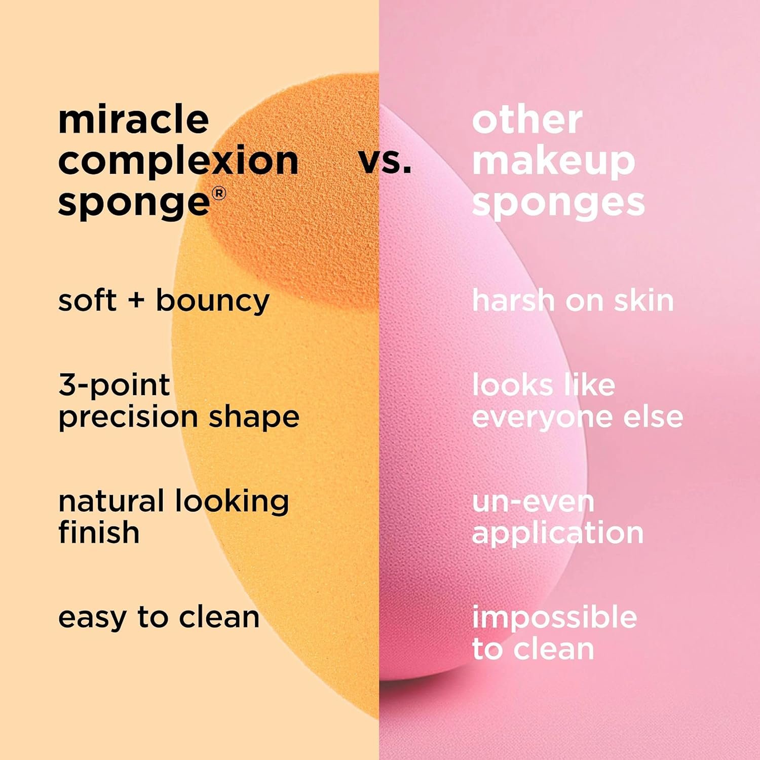 Real Techniques Miracle Complexion Beauty Sponge Makeup Blender, Set of 4 - Image 4