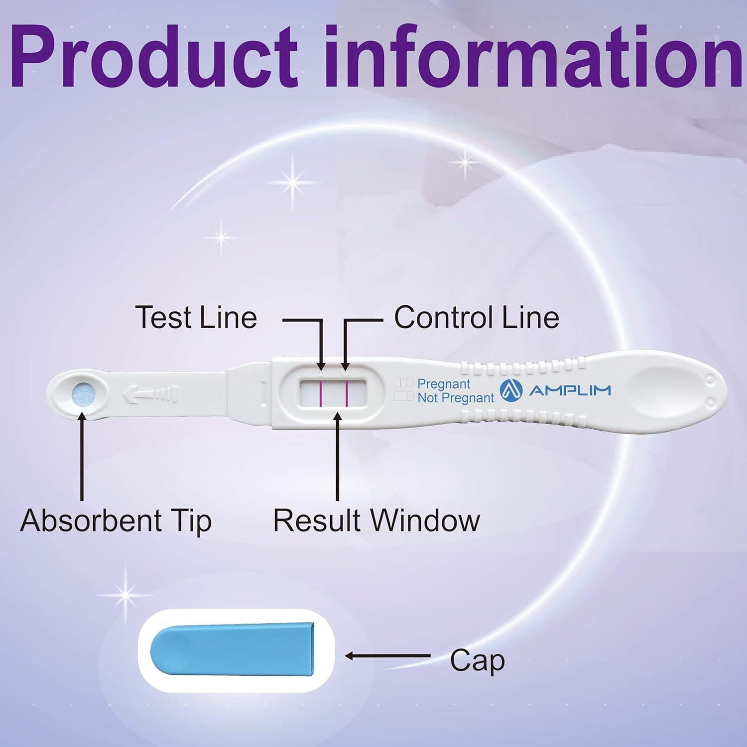 Amplim HCG Early Detection Pregnancy Test Bulk Stick 6-Days Sooner, Extra Sensitive 10 MIU/mL, Midstream 2-Sec Easy Home Tests, 99.99% Accurate Result (15 Pack) - Image 4