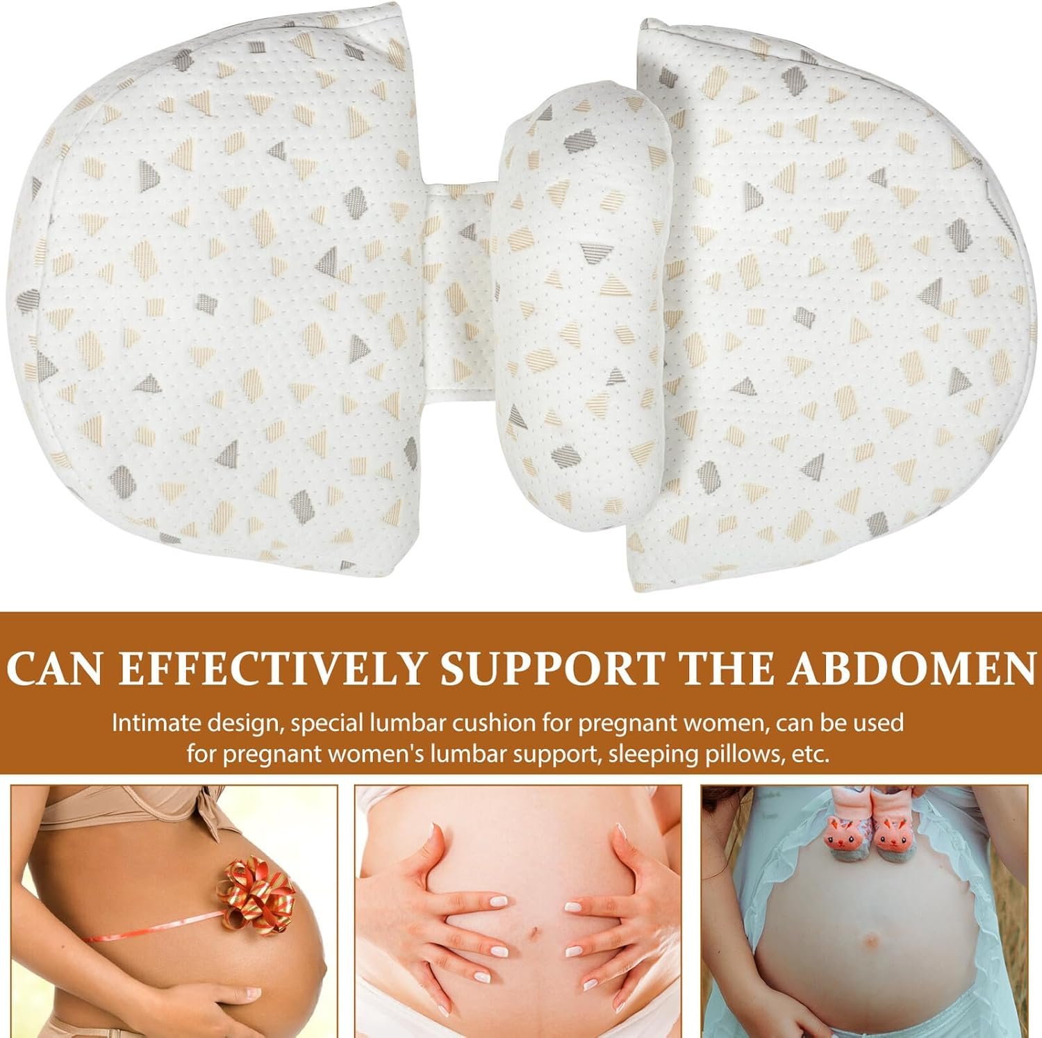 Pregnancy Pillow U Shaped Maternity Pillow for Sleeping with Adjustable Waist Cushion Support and Back Cushion for Pregnant Women Gray - Image 8