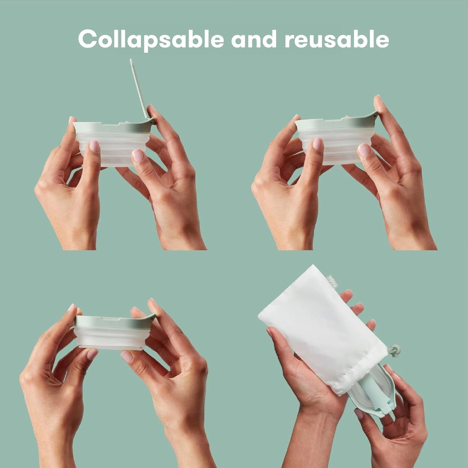 Frida Fertility No-Mess Pee Cup, Reusable Urine Cup for Pregnancy Tests, Ovulation Tests, & Fertility Tests, Family Planning Essentials Sample Containers (1 Cup & Storage Bag) - Image 3