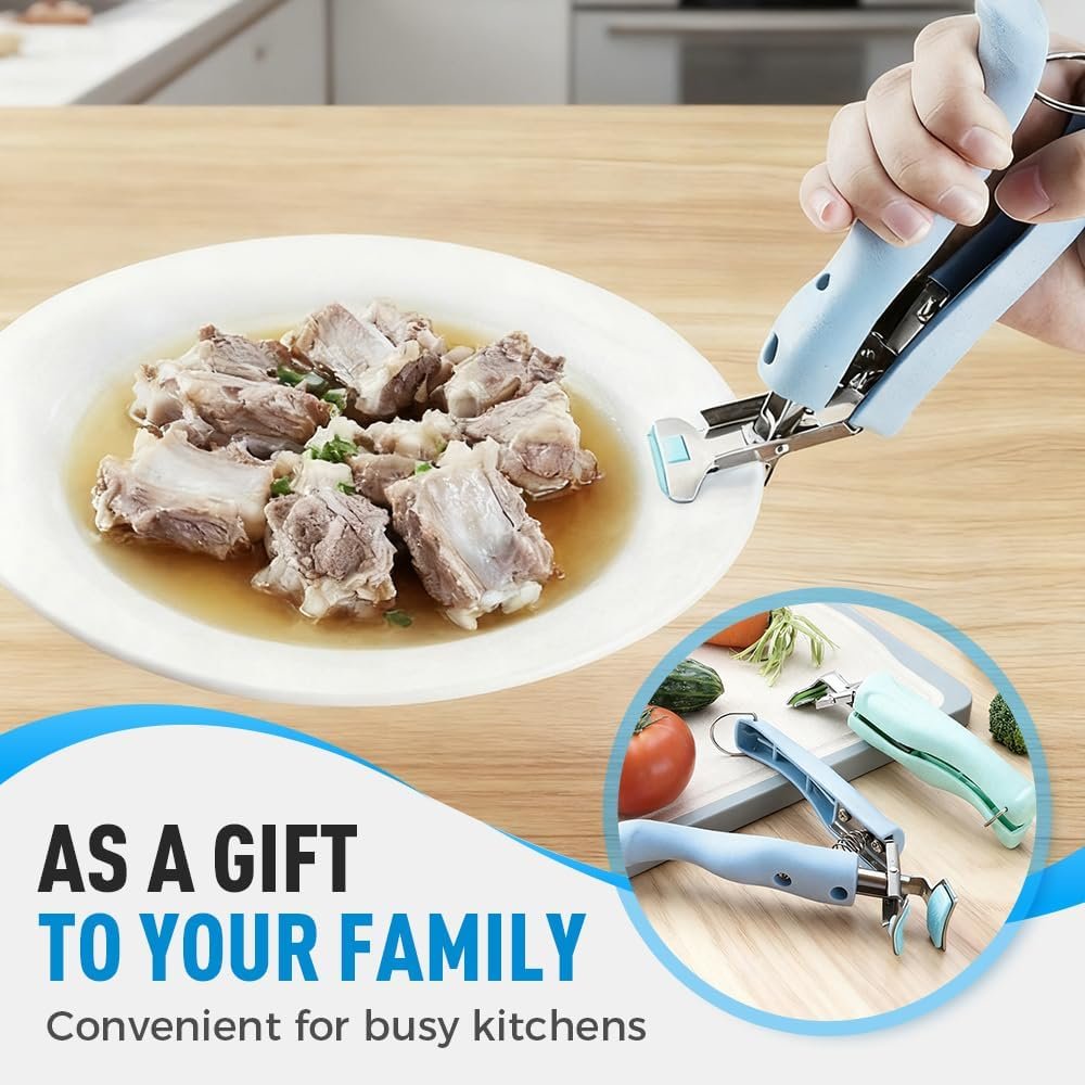 3 Pcs Hot Plate Grippers, 2026 Upgraded Multi Purpose Hot Plate Gripper, Anti-Scald Bowl Dish Holder Tong Clip for Kitchen Cooking (3 Colors-A) - Image 3