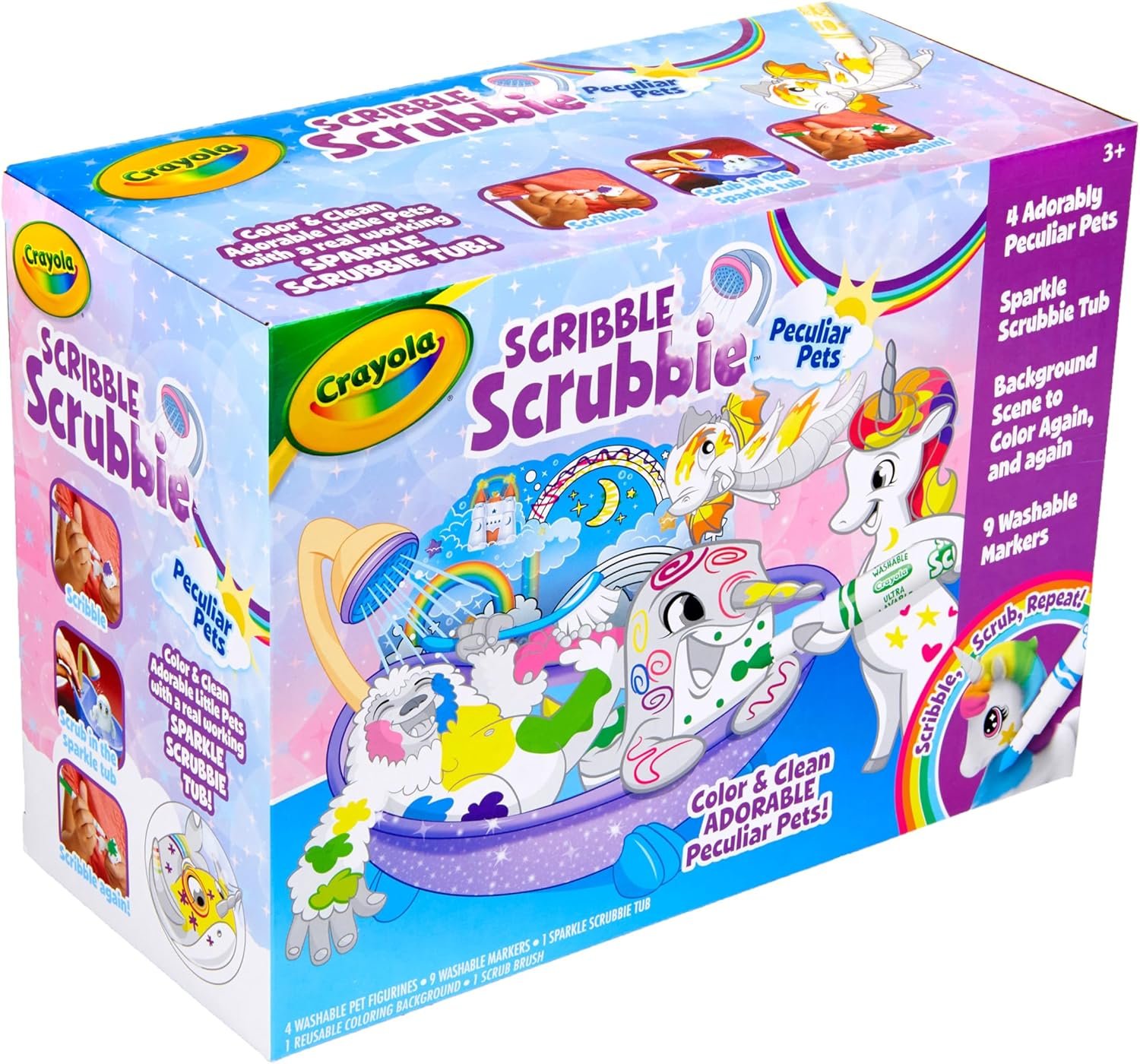 Crayola Scribble Scrubbie Peculiar Pets, Washable Pet Grooming Toy Set for Kids, DIY Toddler Arts & Crafts, Gifts for Girls & Boys, Ages 3+ - Image 3