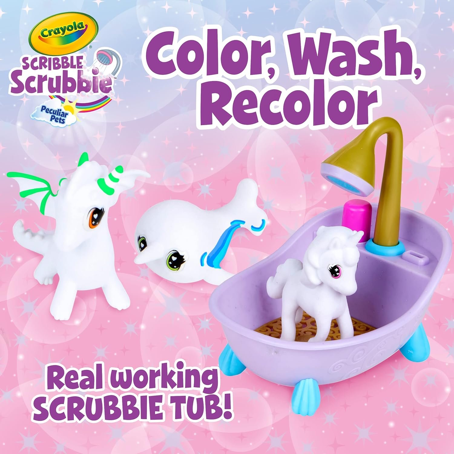 Crayola Scribble Scrubbie Peculiar Pets, Washable Pet Grooming Toy Set for Kids, DIY Toddler Arts & Crafts, Gifts for Girls & Boys, Ages 3+ - Image 4