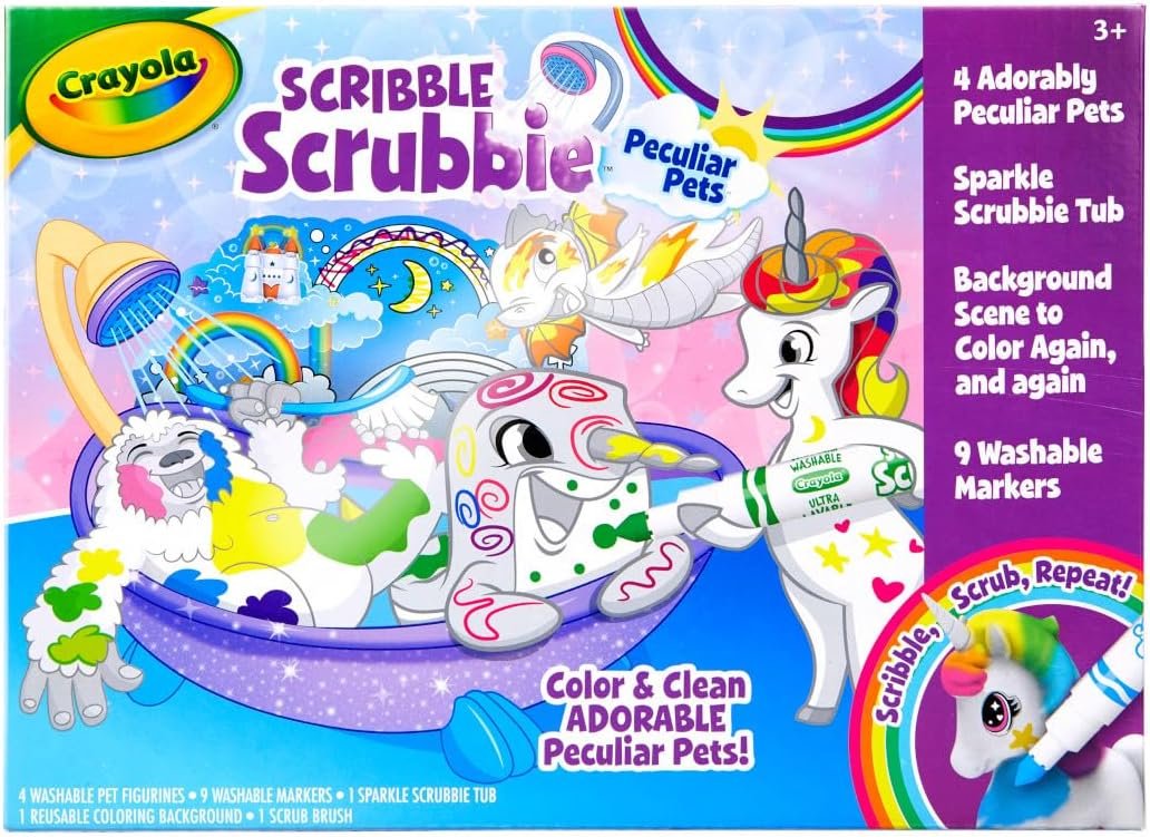 Crayola Scribble Scrubbie Peculiar Pets, Washable Pet Grooming Toy Set for Kids, DIY Toddler Arts & Crafts, Gifts for Girls & Boys, Ages 3+ - Image 5