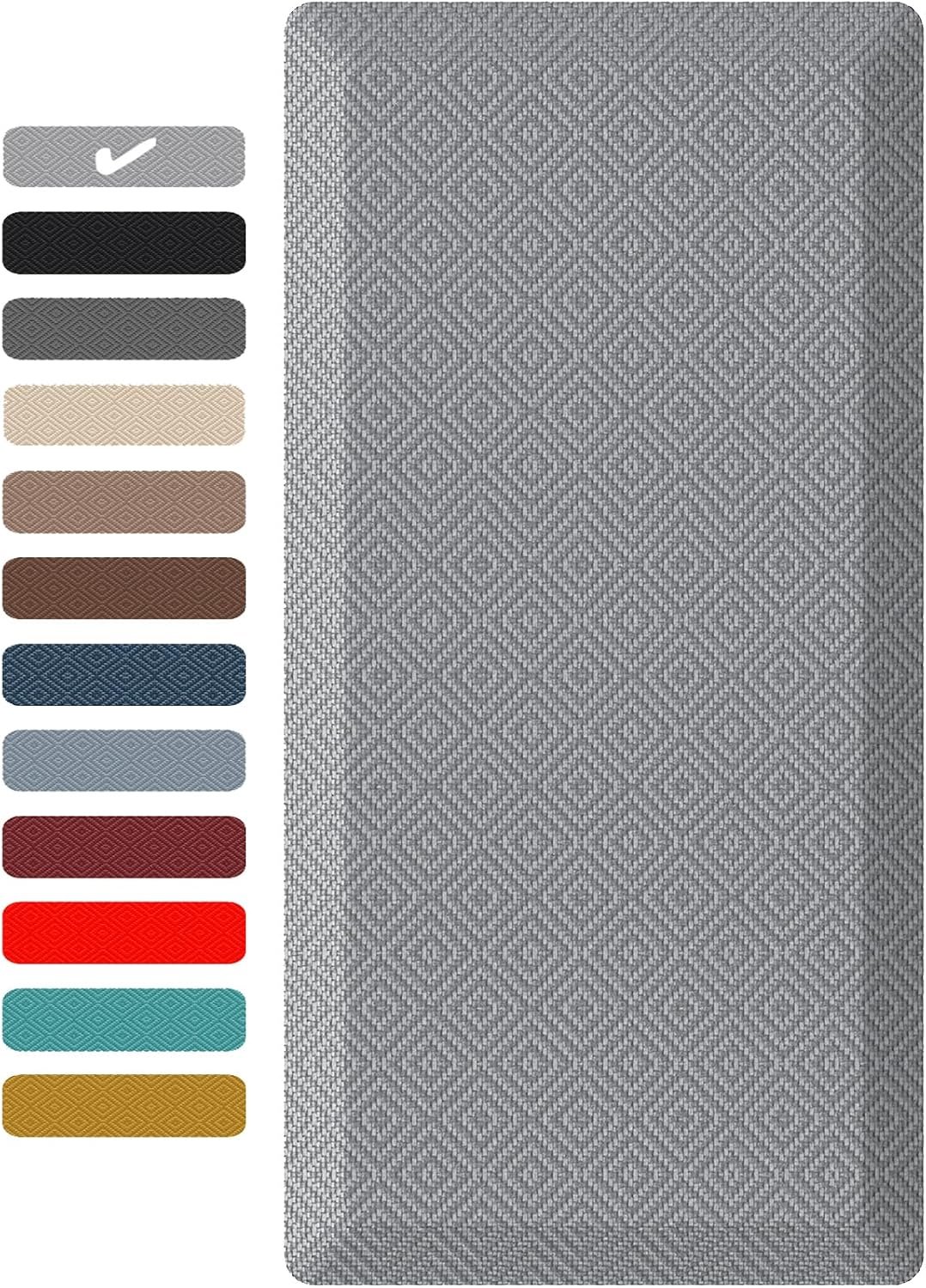 Ophanie Kitchen Mats for Floor, 3/4 Inch Thick Kitchen Rugs, 20x48 Anti Fatigue Standing Cushioned Mat, Waterproof,Comfort Ergonomic Mat for Office, Home, Sink, Grey Non-Slip Bottom