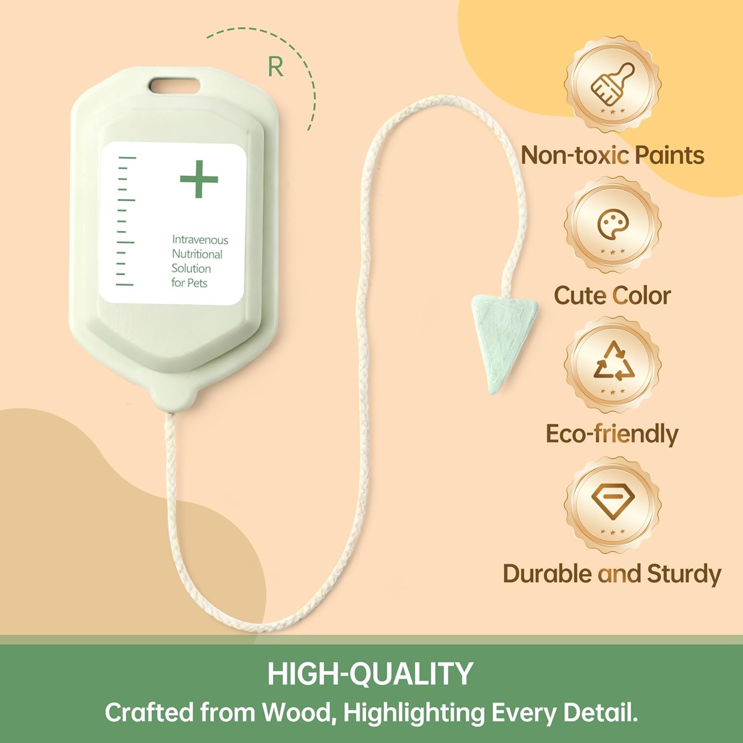 Wooden Doctor Kit for Kids Toddlers, Vet Play Set, Pretend Play Veterinarian Set, Doctor Toys Gift for Boys Girls 3 4 5 6 - Image 5