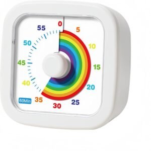 60-Minute Visual Timer, Countdown Timer for Kids and Adults, Kitchen timers for Cooking, Silent Classroom Timer for Home School Work