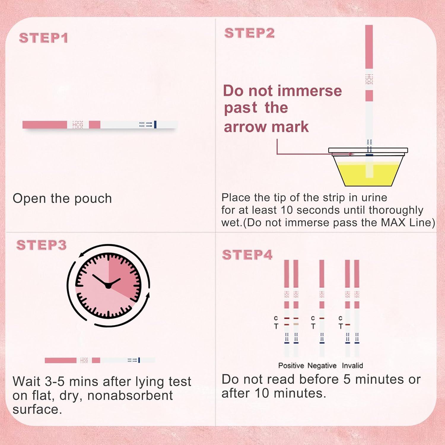 20 Pregnancy Test Strips for Early Detection 10 MIU/ml-Width of 5mm Home Test - Image 3