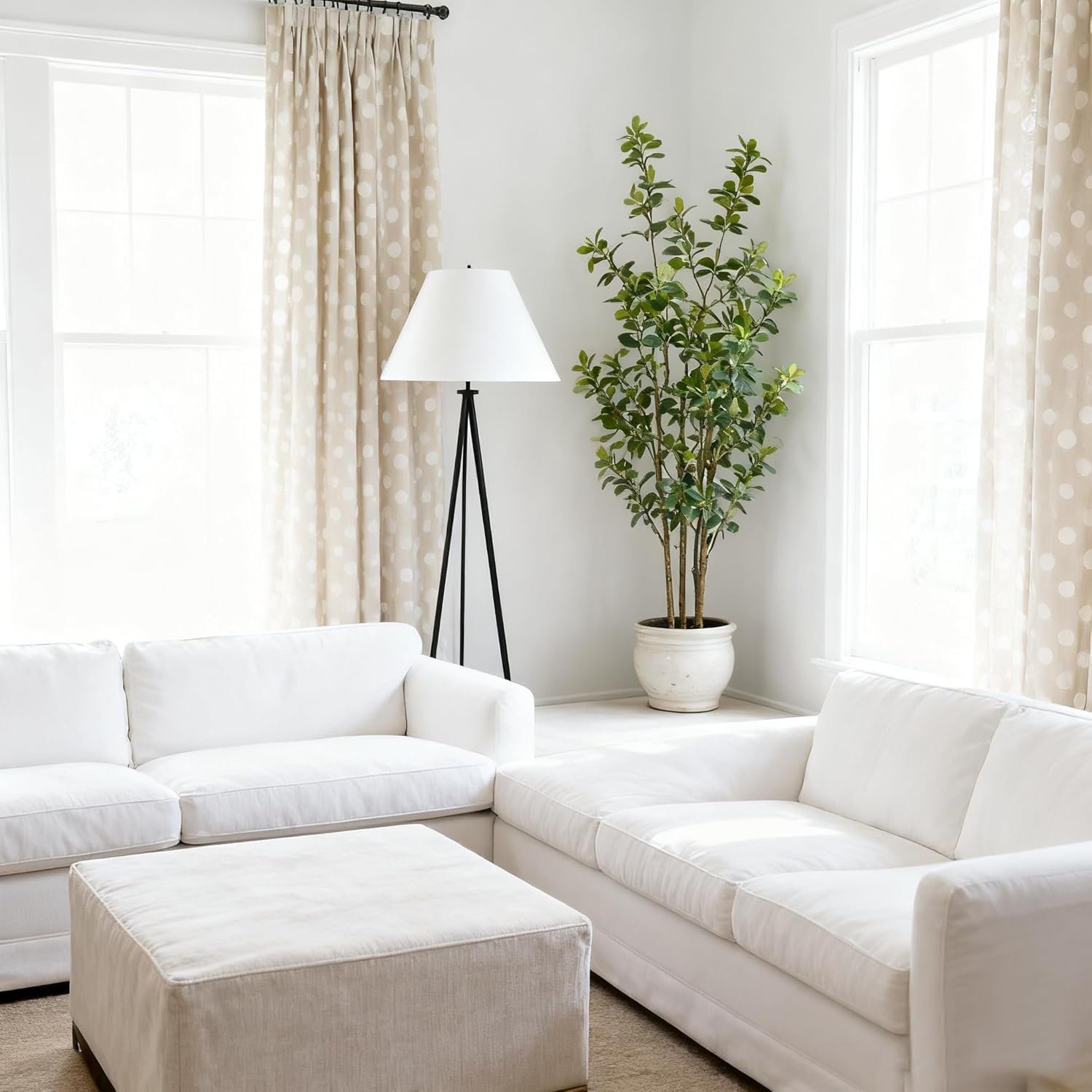 5ft Large Realistic Artificial Black Olive Tree - Lifelike Faux Silk Plant with 3 Trunks in Pot for Indoor Home Office Farmhouse Decor - Image 4