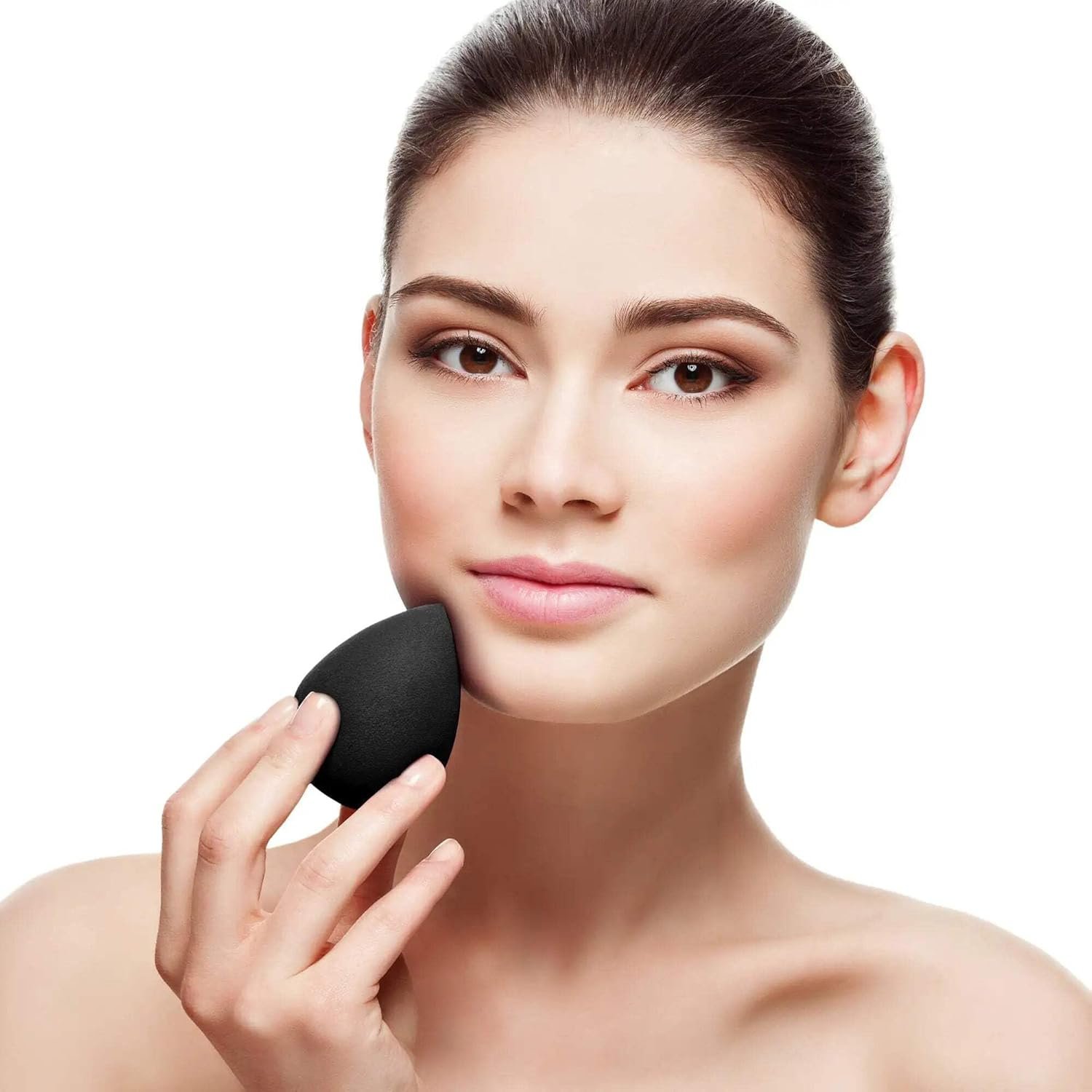 Aesthetica Cosmetics Beauty Sponge Blender - Latex Free and Vegan Makeup Sponge Blender - For Powder, Cream or Liquid Application - One Piece Make Up Sponge - Image 4
