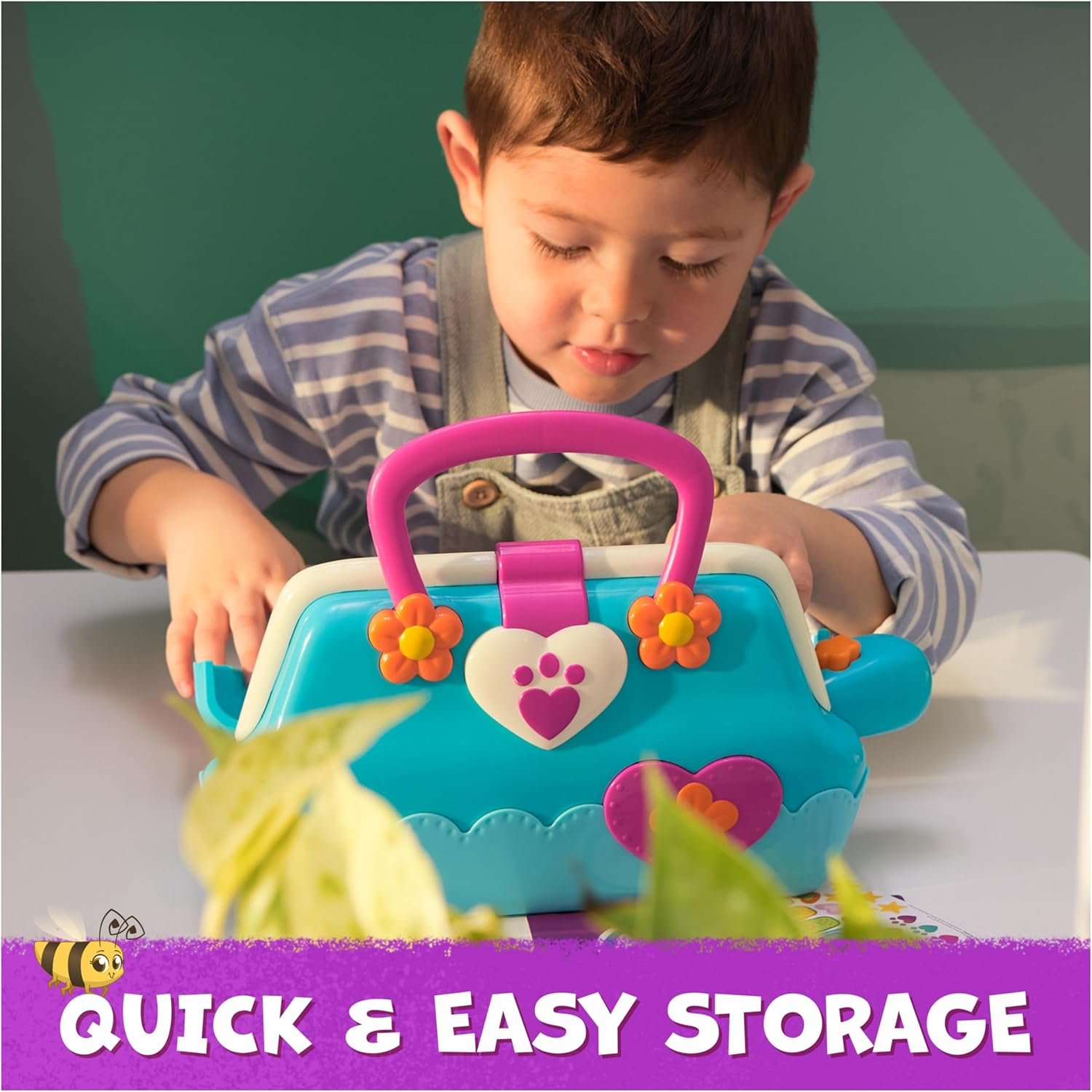 Vida The Vet, Vet’s Bag with 5 Veterinary Doctor Kit Accessories, 1 Popcorn Plush Toy & Stickers, for Costume Play, Kids Toys for Girls & Boys Ages 3+ - Image 9