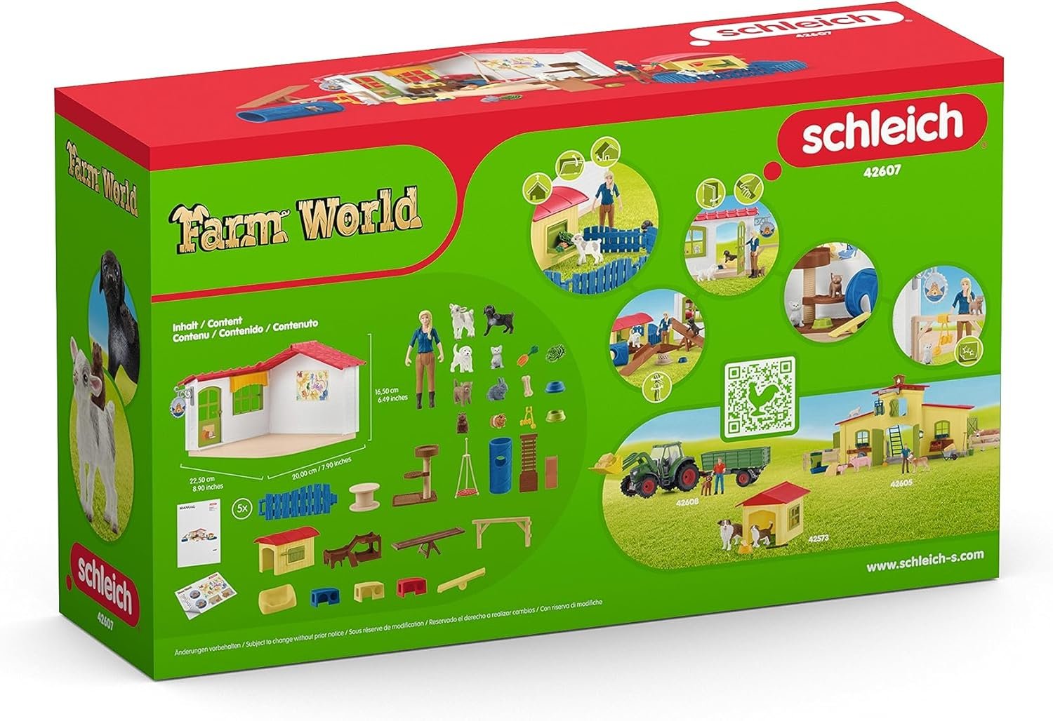 Schleich Farm World - 54PC Baby Animal Hotel Playset with Cute Pets, Caretaker and Movable Accessories - Realistic Animal Figurine Play Set - Fun Educational Toys for Kids and Toddlers Ages 3+ | 42607 - Image 12