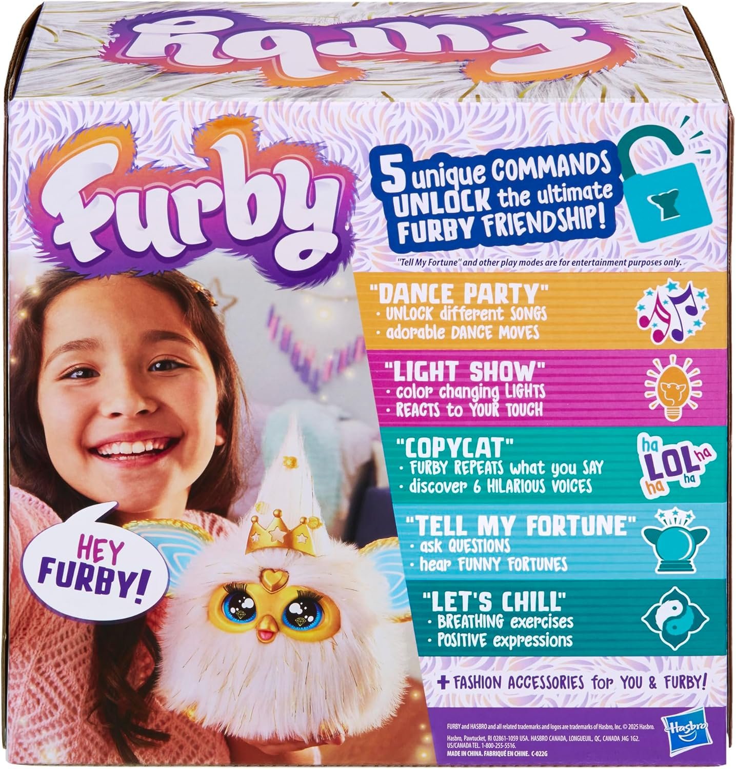 Furby Gold Glam Interactive Plush Toys for 6 Year Old Girls & Boys & Up, Voice Activated Animatronic, Speaks English & Furbish, White (Amazon Exclusive) - Image 8