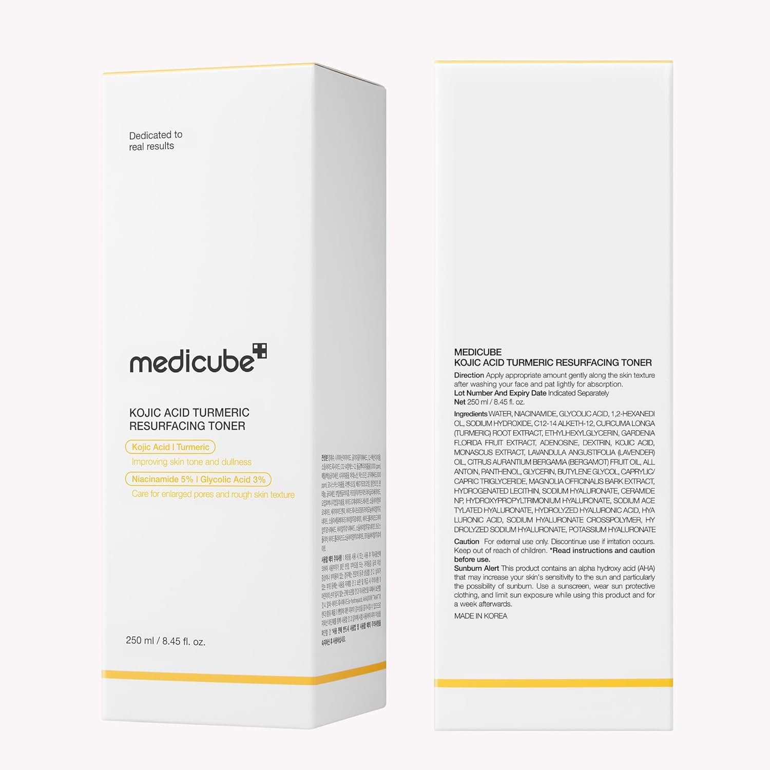 medicube Kojic Acid Turmeric Smoothing Toner for Face & Body | Lightweight Toner for Balancing Uneven Skin Tone & Texture | Niacinamide, Glycolic Acid for Clear Glass Skin | 8.45 fl.oz - Image 8