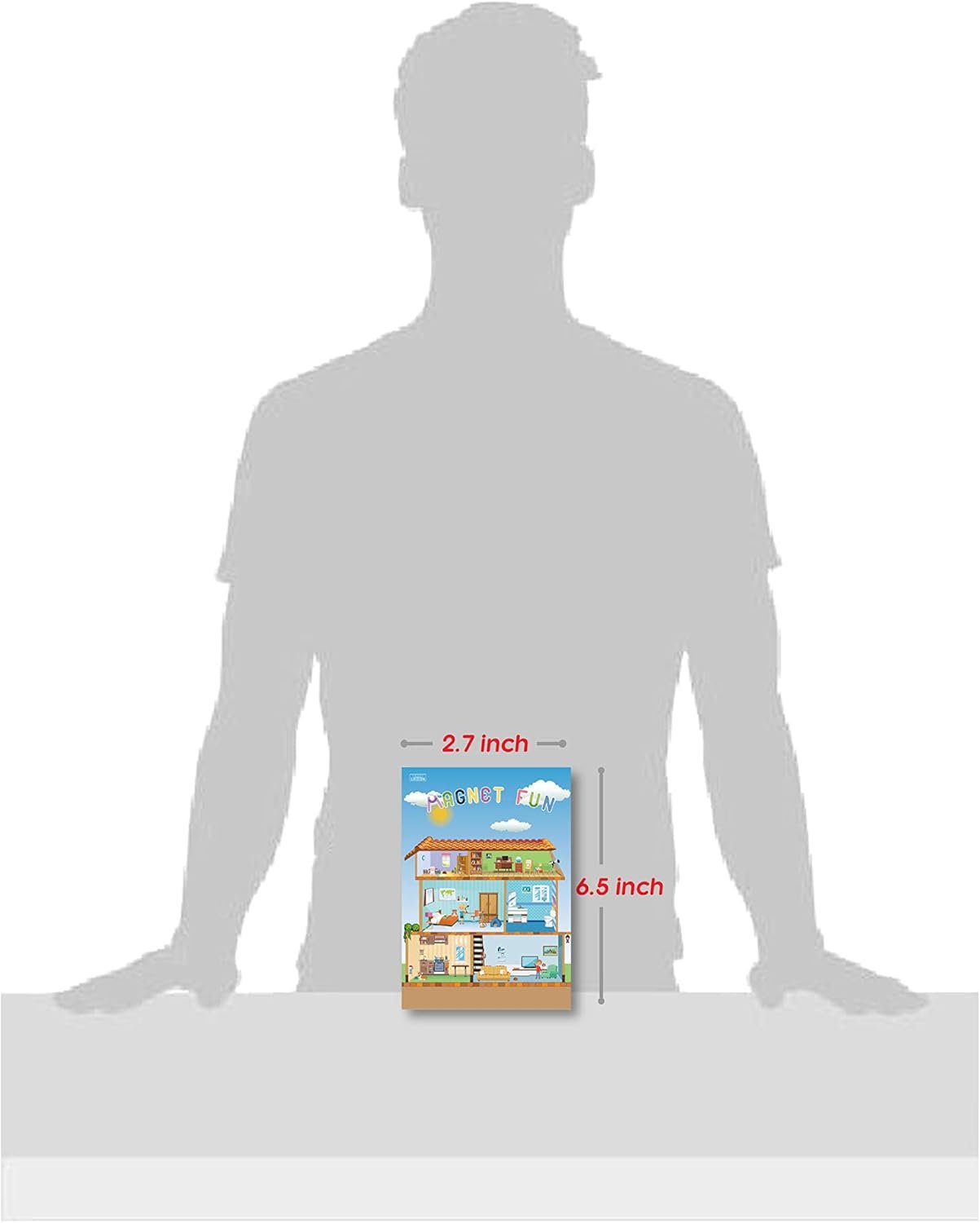 Magnetic Portable Playboard Doll House Family Magnets Learning Travel Toy (65 Pcs) - Image 4