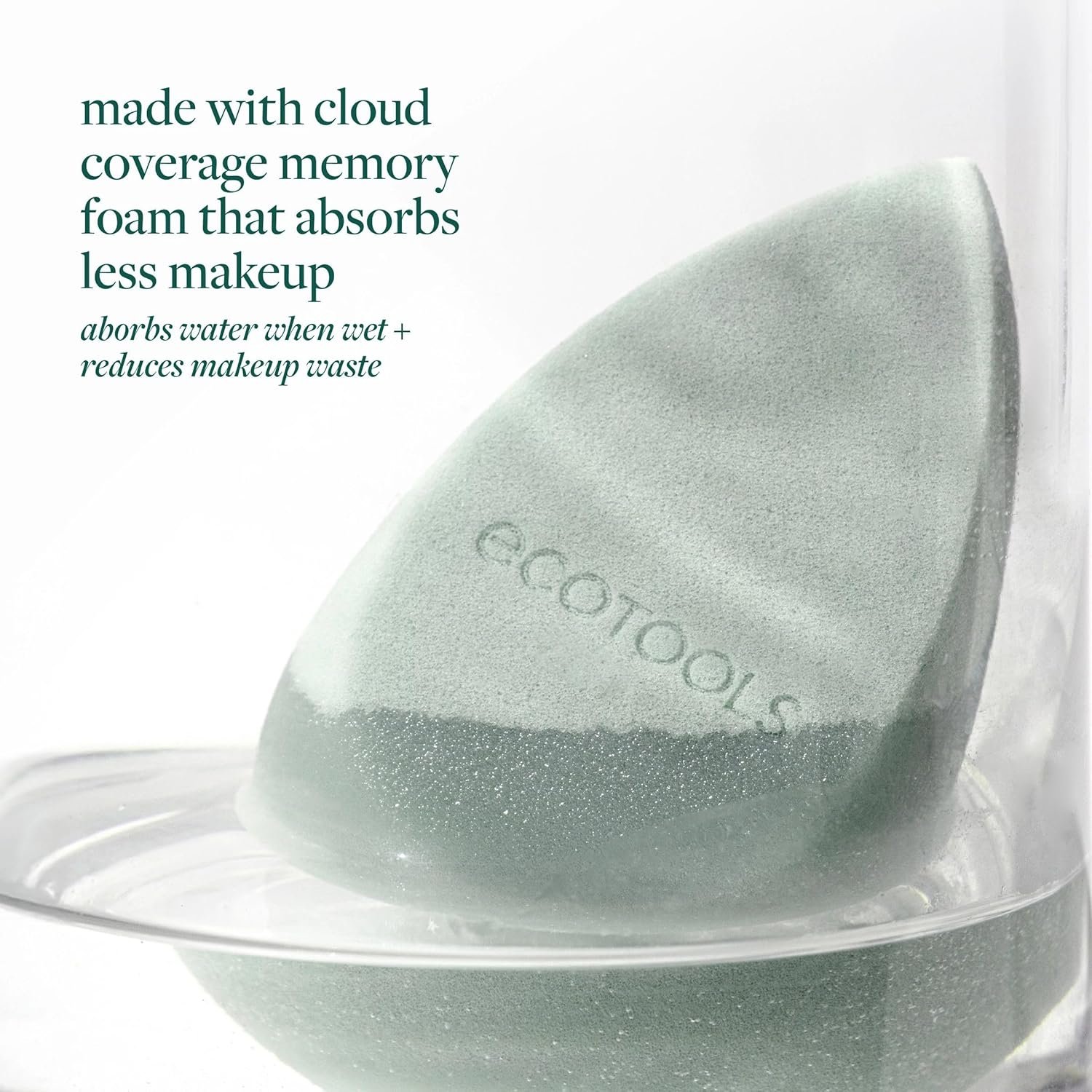 EcoTools Blurring Blender Makeup Sponge, Makeup Blending Sponge For Blurred Skin, For Liquid & Cream Foundation, Cloud Coverage Memory Foam, Eco Friendly, Latex Free, Cruelty-Free & Vegan 1 Count - Image 4