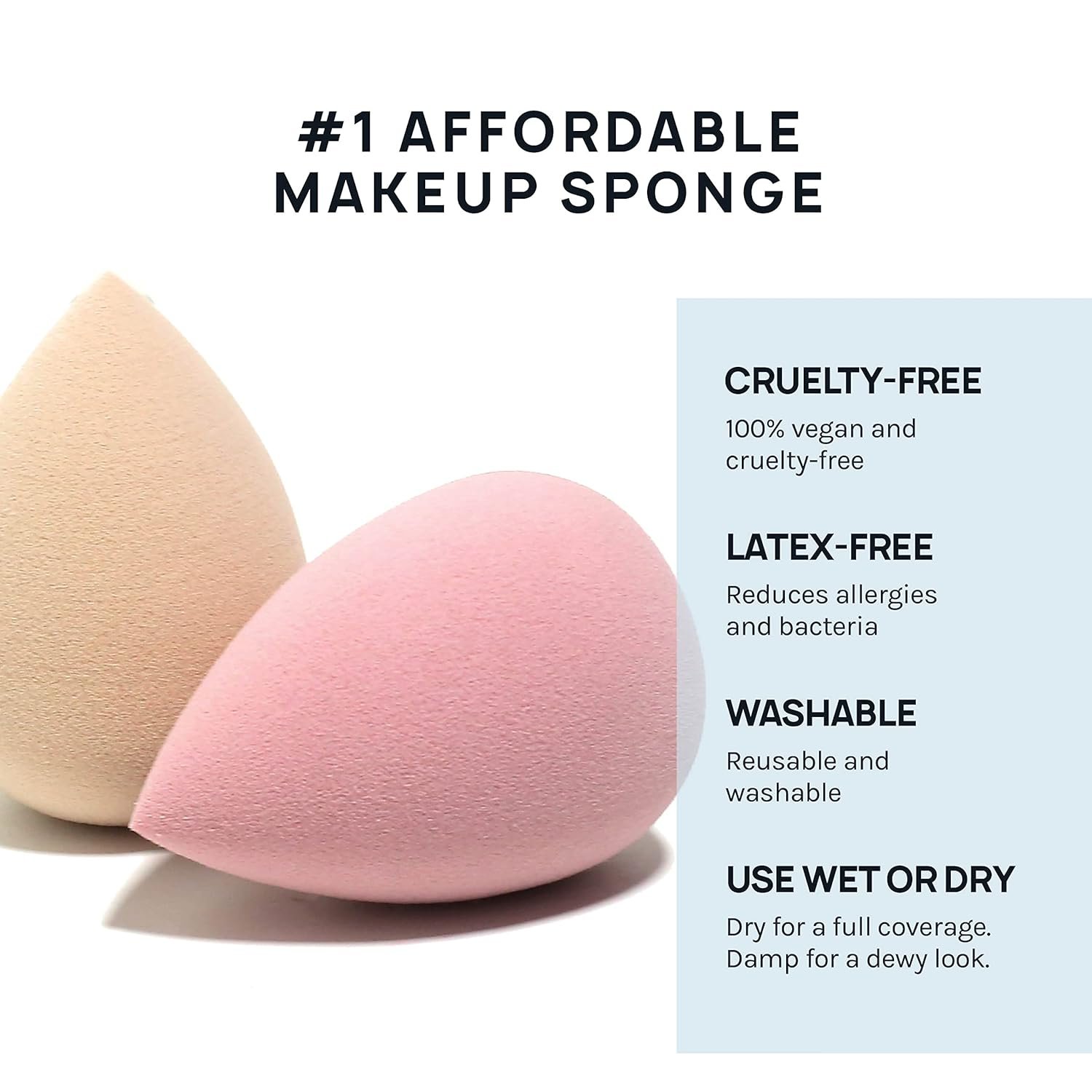 AOA Studio Collection Makeup Mochi Sponge Set Makeup Blender Latex Free and High-definition Set of 6 Makeup Blender For Powder Cream and Liquid Wonder Blender Beauty Cosmetic (6 Count) - Image 5