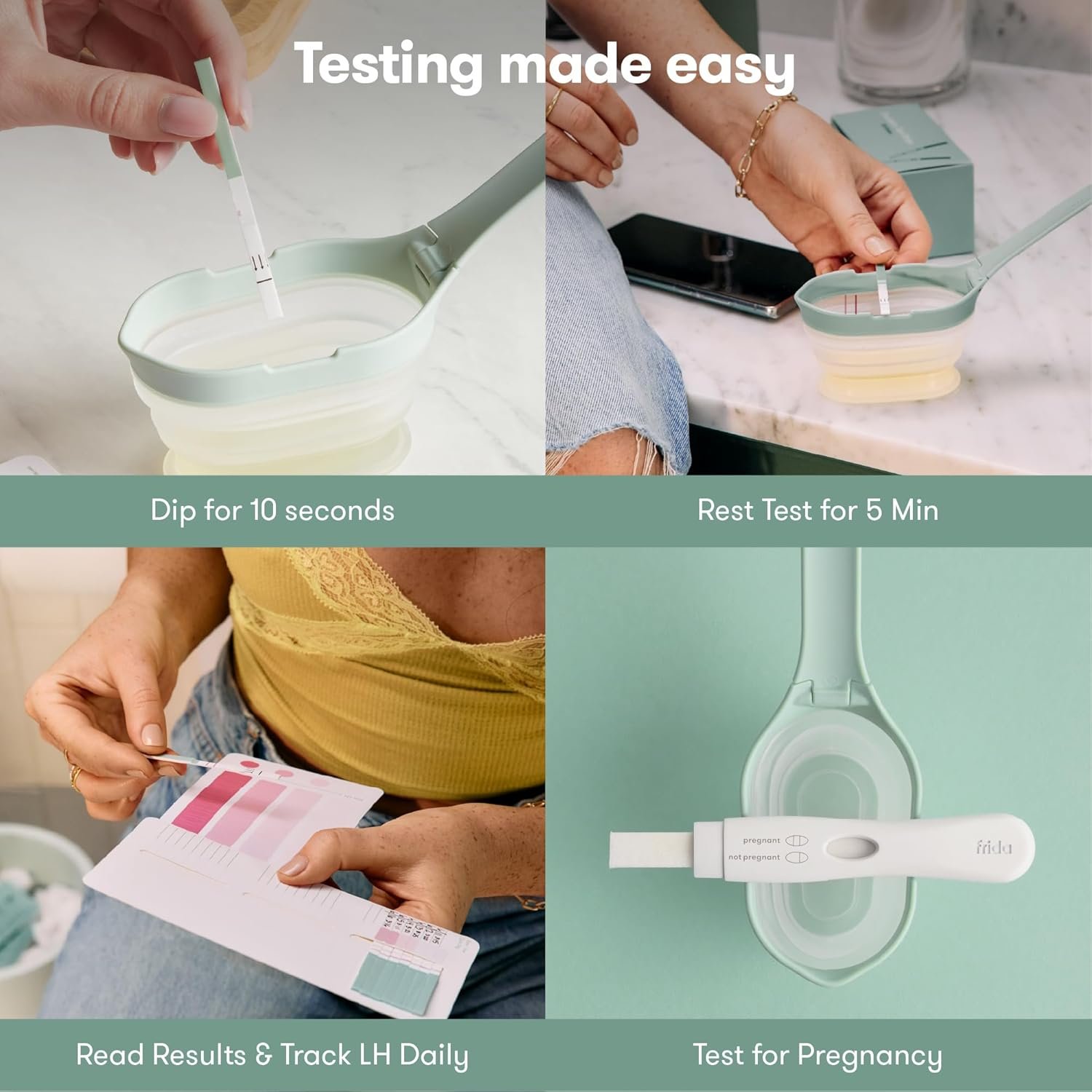 Frida Fertility All-in-One Ovulation & Pregnancy Test Kit – 30 Easy at ...