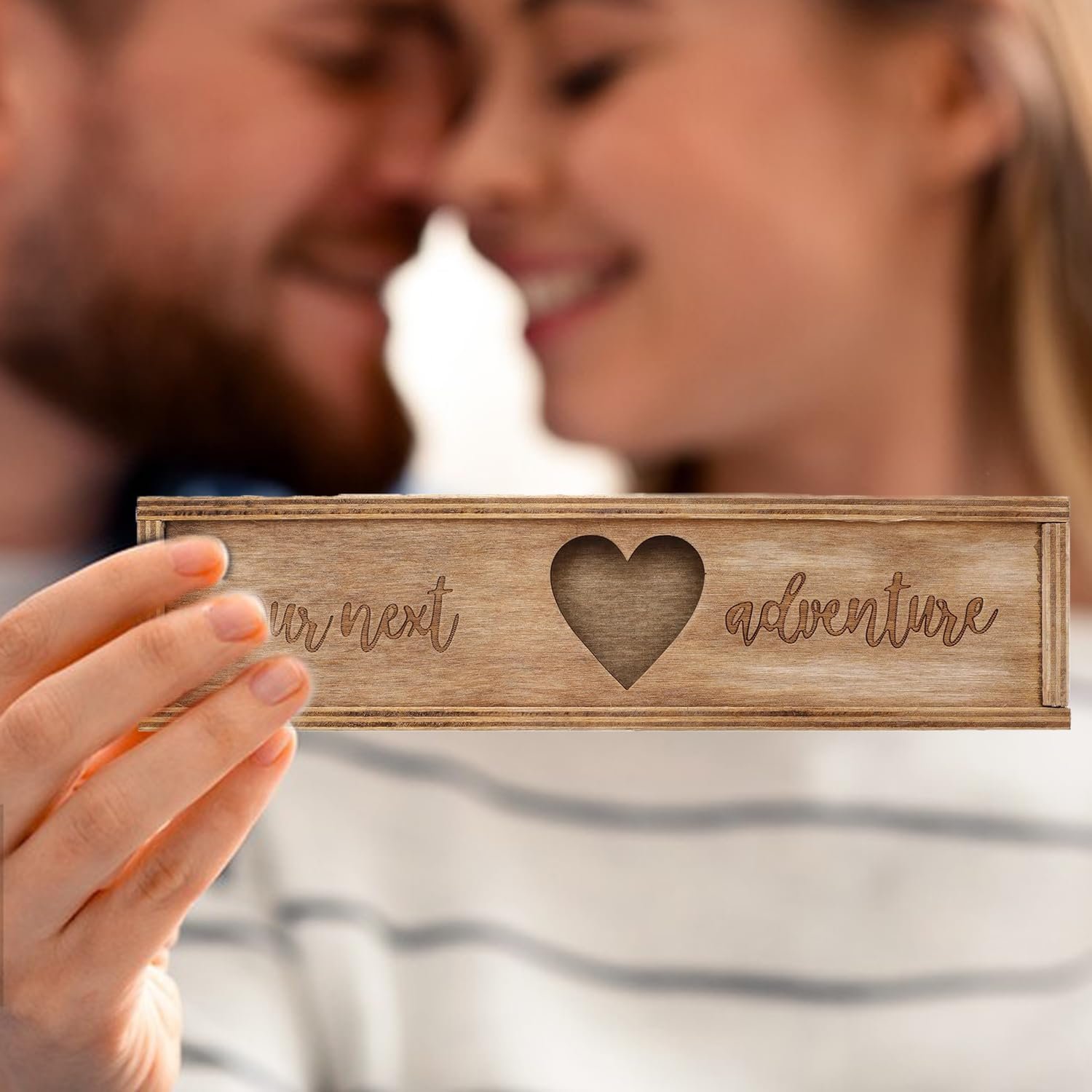 Pregnancy Test Keepsake Box with Paper Shred Filler Wooden Pregnancy Announcement Gifts Box for Early Detection Pregnancy Test Home Pregnancy Test HCG Test Baby Memory Souvenir Collection - Image 4