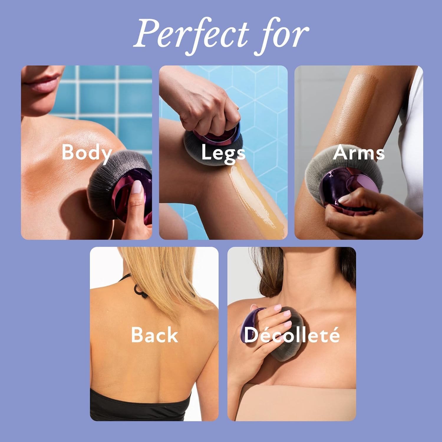 Westmore Beauty Blend & Blur Body Kabuki Brush & Self Tanner Brush - For Body Makeup & Foundation - Blending Applicator For Self Tanning - Durable Vegan Bristles - Image 3