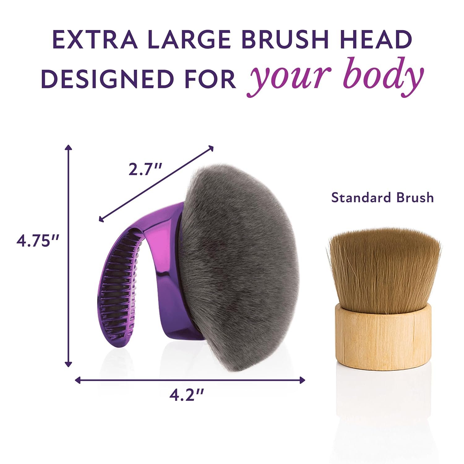 Westmore Beauty Blend & Blur Body Kabuki Brush & Self Tanner Brush - For Body Makeup & Foundation - Blending Applicator For Self Tanning - Durable Vegan Bristles - Image 4