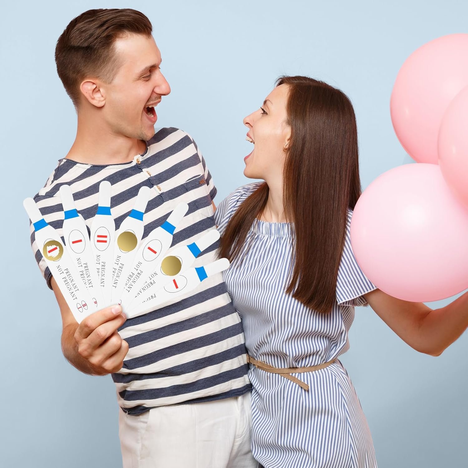 40 Pcs Blue Scratch off Pregnancy Test Kit Baby Shower Games Baby Shower Games Baby Shower Scratch off Game for Boys - Image 3