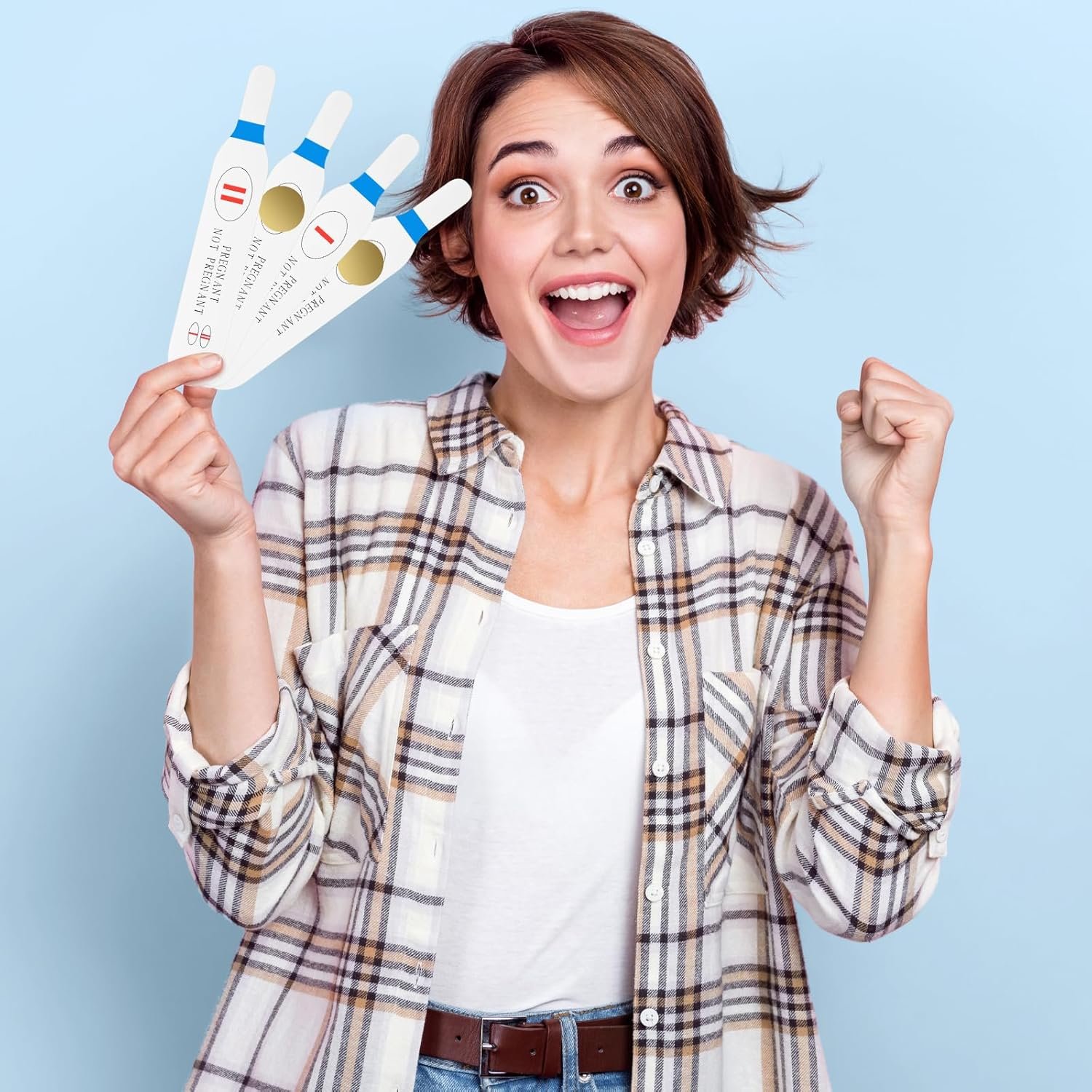 40 Pcs Blue Scratch off Pregnancy Test Kit Baby Shower Games Baby Shower Games Baby Shower Scratch off Game for Boys - Image 5