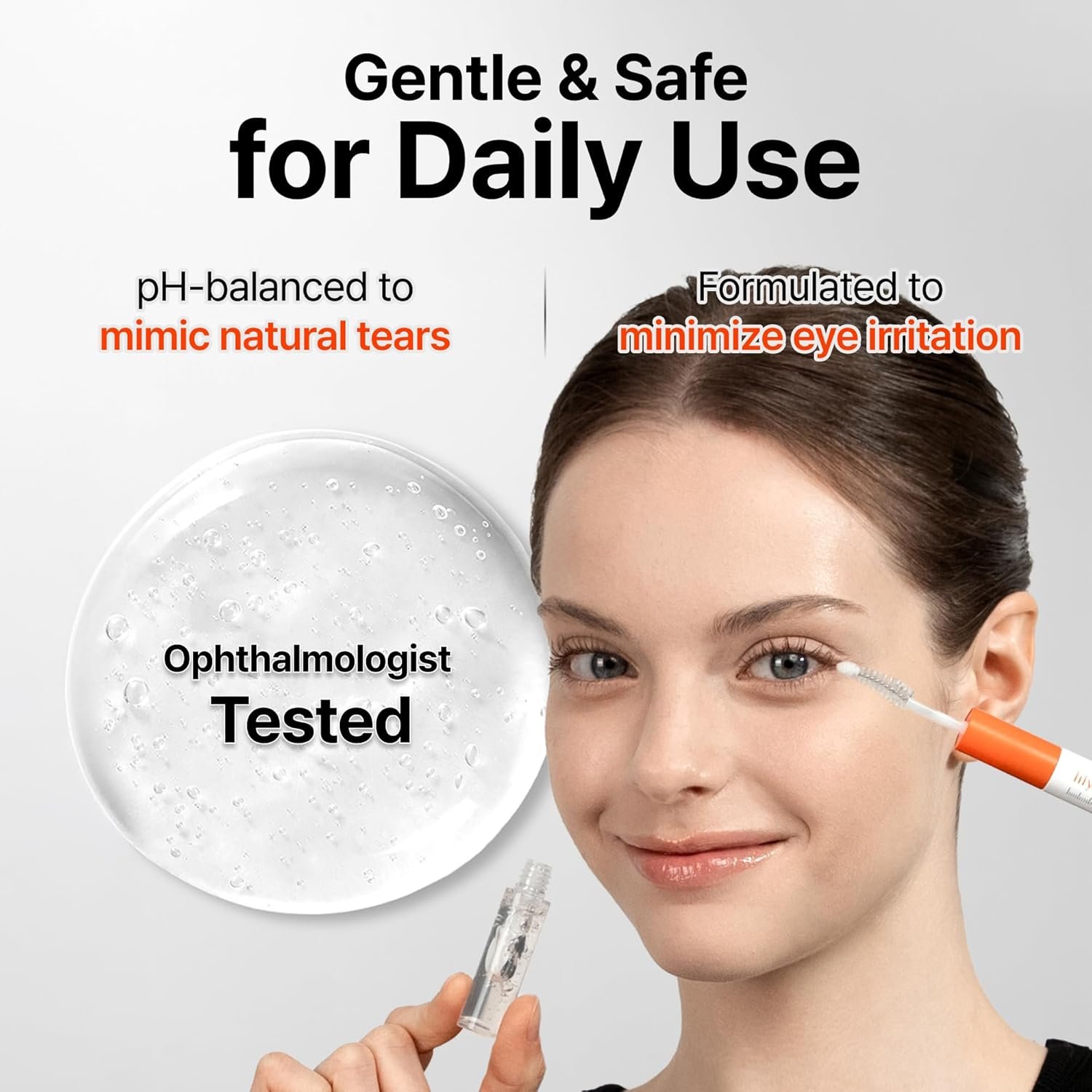 lilyeve GROWTURN Eyelash Growth Serum, Korean Lash Enhancing Serum for Longer Natural Lashes, 2-in-1 Dual Lash Serum for Day & Night Care, Prostaglandin Free with Biotin & Exosome, 0.27 fl. oz. - Image 5