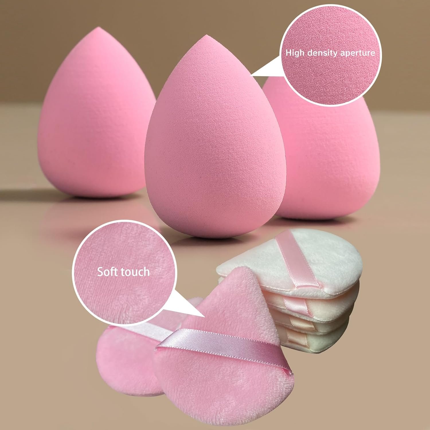 21 pcs Makeup Sponge Bulk:Makeup Sponges 21 Pcs for Liquid, Cream, and Powder, Multi-colored Pink make up sponges for foundation - Image 6