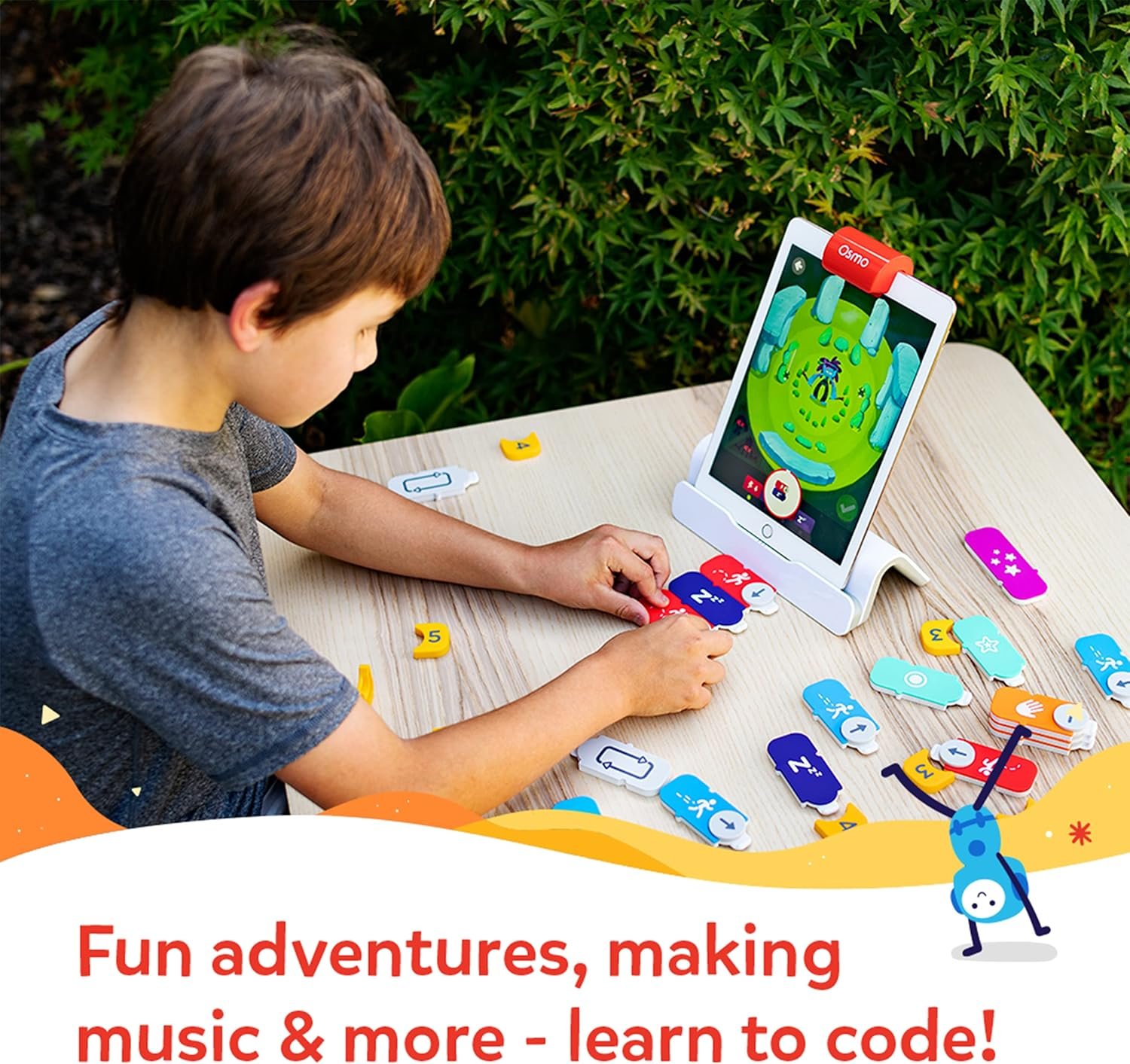 Osmo - Coding Starter Kit for iPad-3 Educational Learning Games-Ages 5-10+ Learn to Code, Basics Puzzles-STEM Toy-Logic, Fundamentals(Osmo iPad Base Included) - Image 4