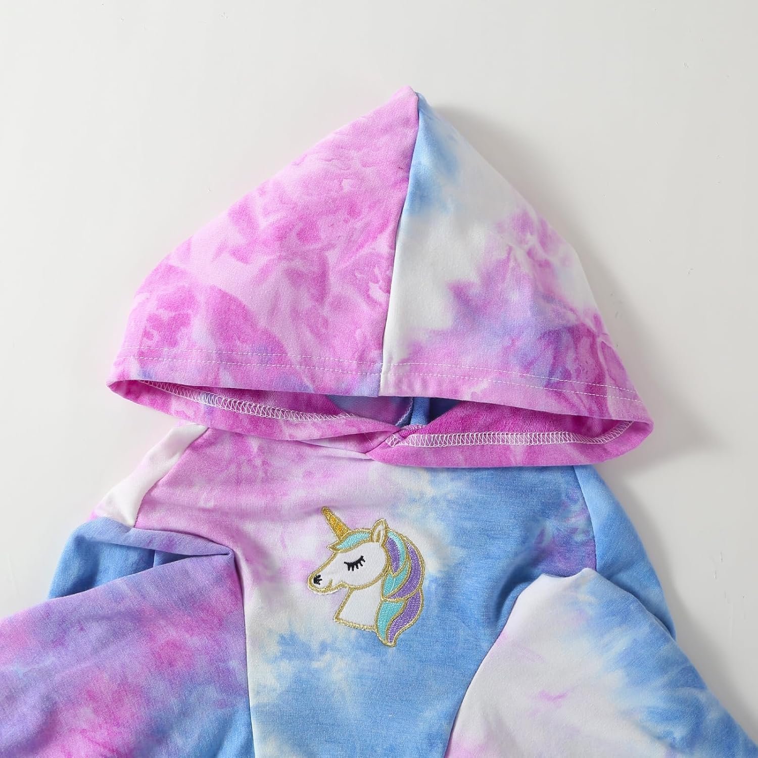 Dog Cotton Tie dye Hoodie Blue Pullover Sweatshirts Soft and Stretch Pets Clothes Hooded for Large Dogs(Blue 2XL) - Image 5